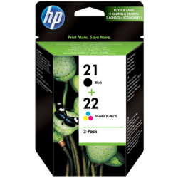 TINTA HP 21 negro y 22...