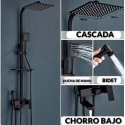 DUCHA COMPLETA NEGRO MATE